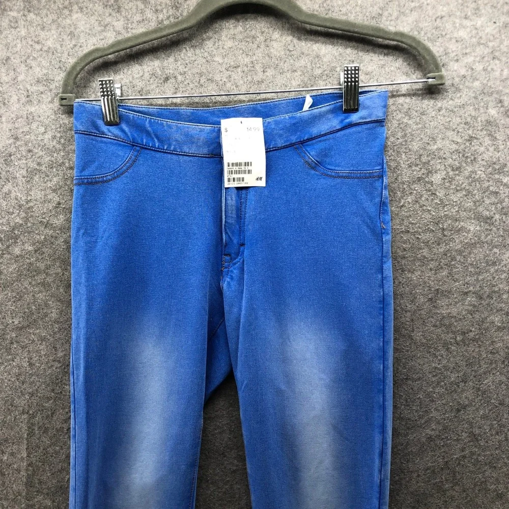 NWT HM Treggings Girls 13-14Y Blue Denim Look Stretch Casual School Everyday